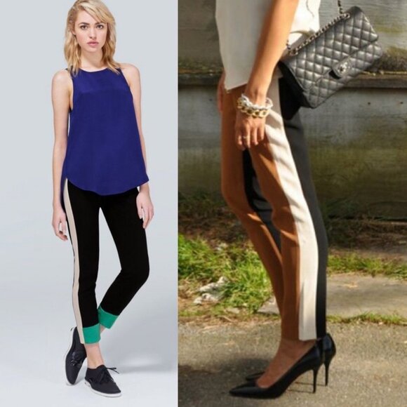 Aritzia Wilfred Alara Pants Japanese Crepe Fabric Skinny Trousers Black Size 6 - Picture 13 of 13